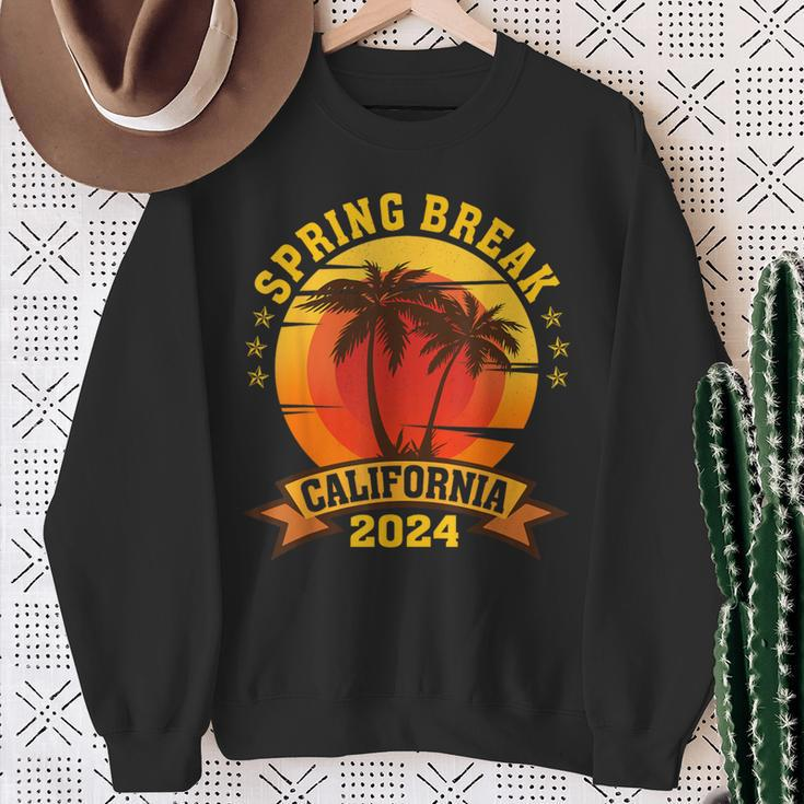 California 2024 Spring Break Family School Vacation Retro Sweatshirt Gifts for Old Women