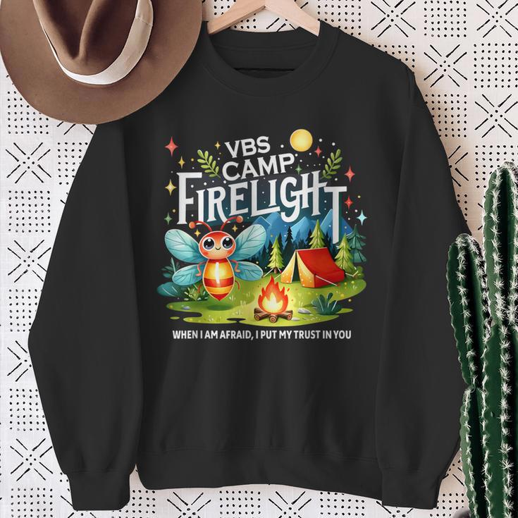 Camp Firelight Vbs Camp Vacation Bible School Firework 2024 Sweatshirt Gifts for Old Women