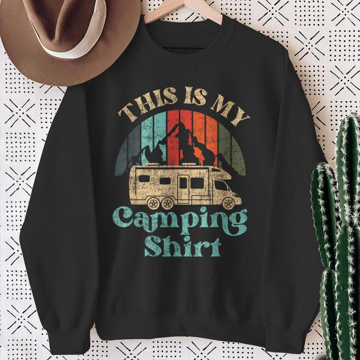 This Is My Camping Motorhome Campervan Retro Vintage Sweatshirt Gifts for Old Women