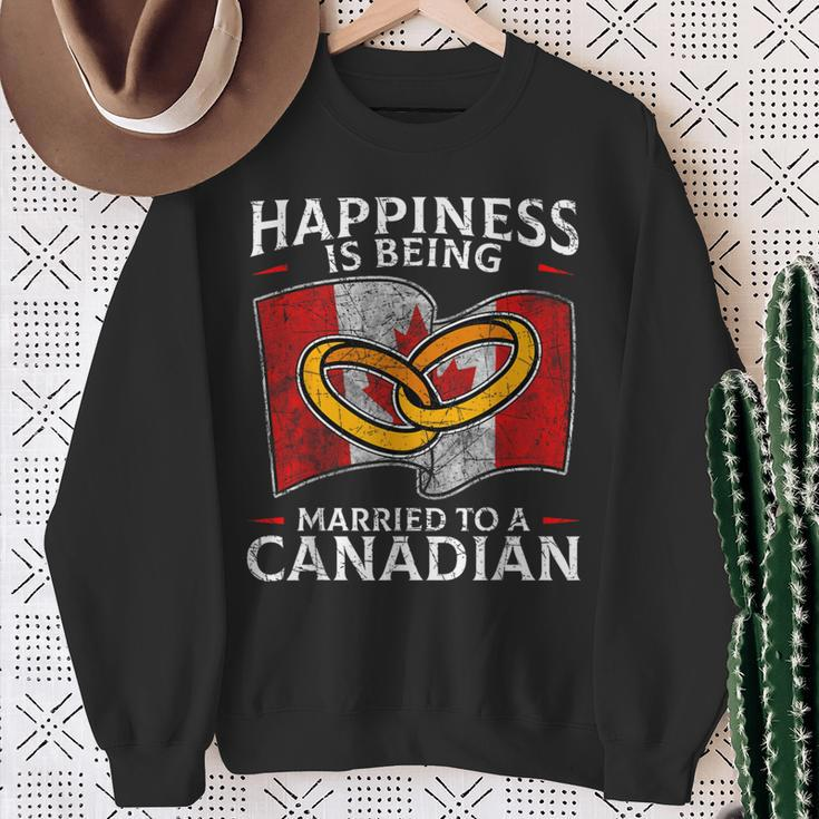 Canada Marriage Canadian Married Flag Wedded Culture Flag Sweatshirt Gifts for Old Women
