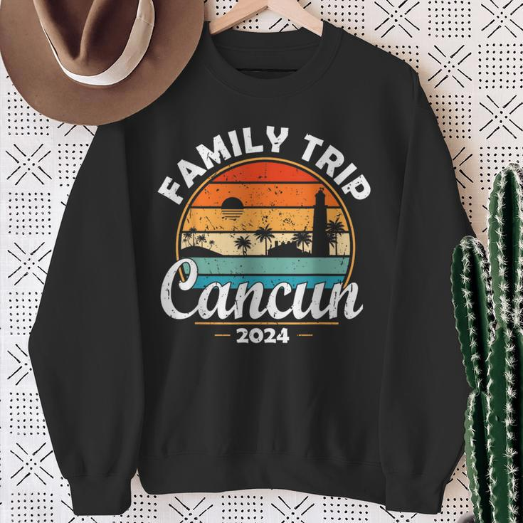 Cancun Mexico Family Trip 2024 Matching Family Vacation Sweatshirt Gifts for Old Women