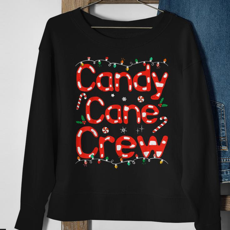 Candy Cane Crew Christmas Candy Cane Lover Xmas Pajama Sweatshirt Gifts for Old Women