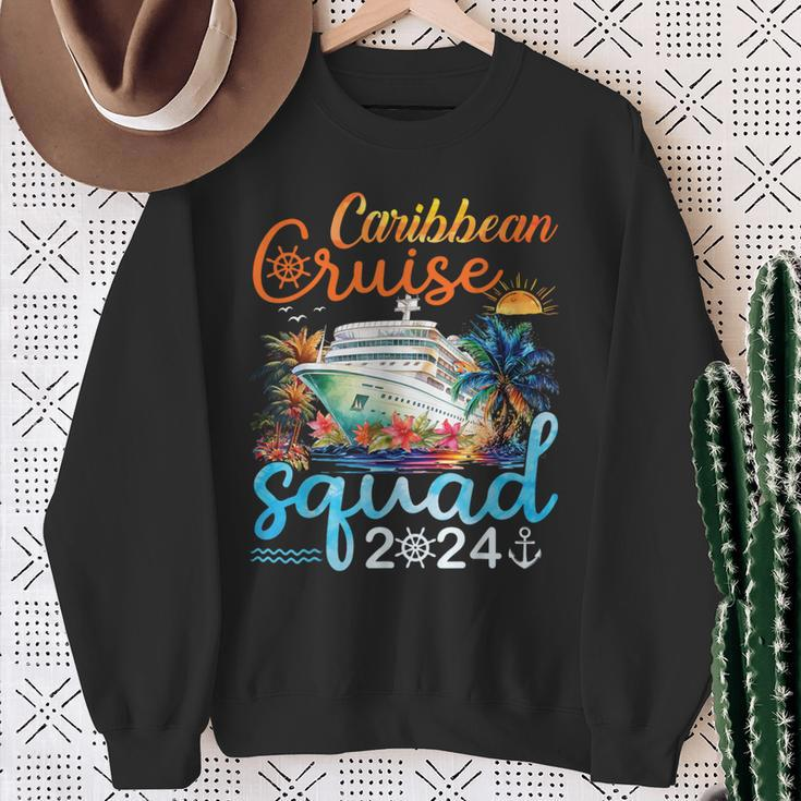 Caribbean Cruise Squad 2024 Family Matching Group Vacation Sweatshirt Gifts for Old Women