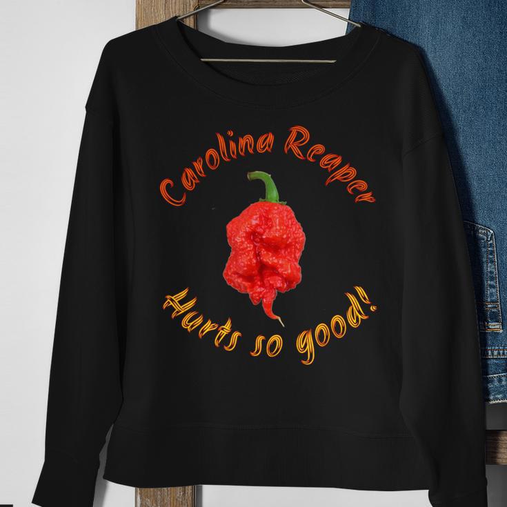 Carolina Reaper Hurts So Good Chili Pepper Sweatshirt Gifts for Old Women