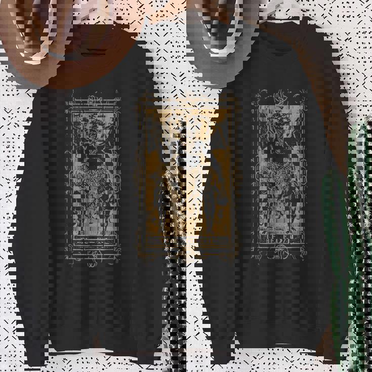 Cartas Góticas Del Tarot De La Bruja Del Diablo Horror Oculto Camisa de entrenamiento Regalos para ancianas