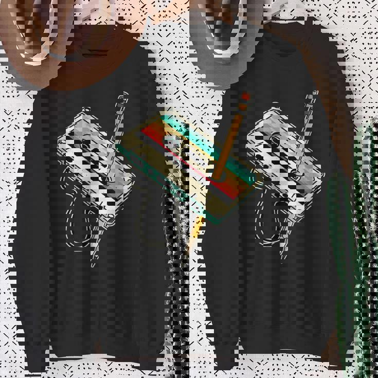 Cassette Fiesta Des Los 80 90 Retro Disfraz Camisa de entrenamiento Regalos para ancianas