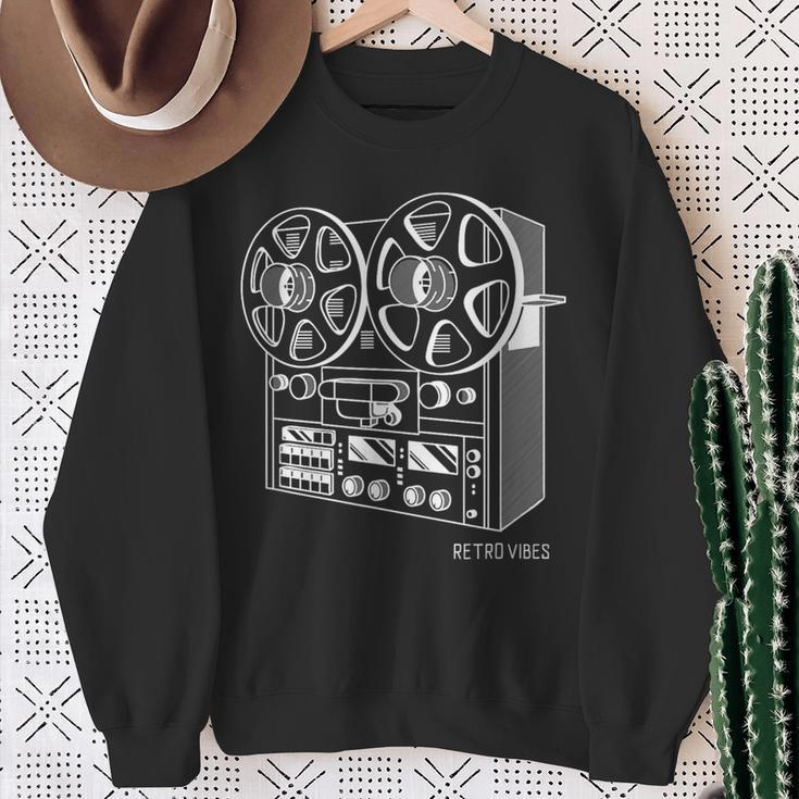 Cassette Tape Reel To Reel Analog Sound System Sweatshirt Gifts for Old Women