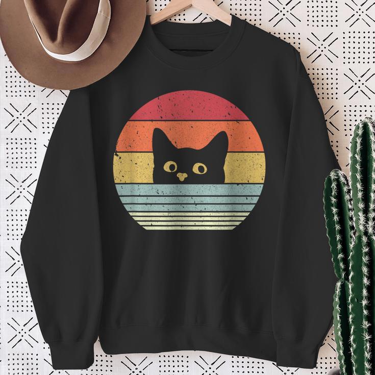 Cat Vintage Retro Vintage Sweatshirt Geschenke für alte Frauen