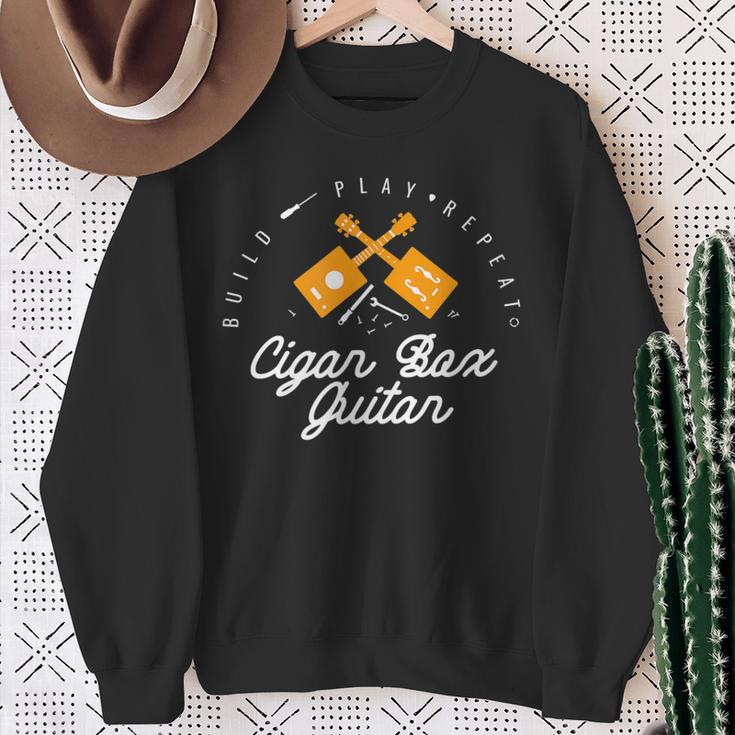 Cbg Cigar Box Guitar Cigarbox Guitar Cbg Guitar Sweatshirt Geschenke für alte Frauen