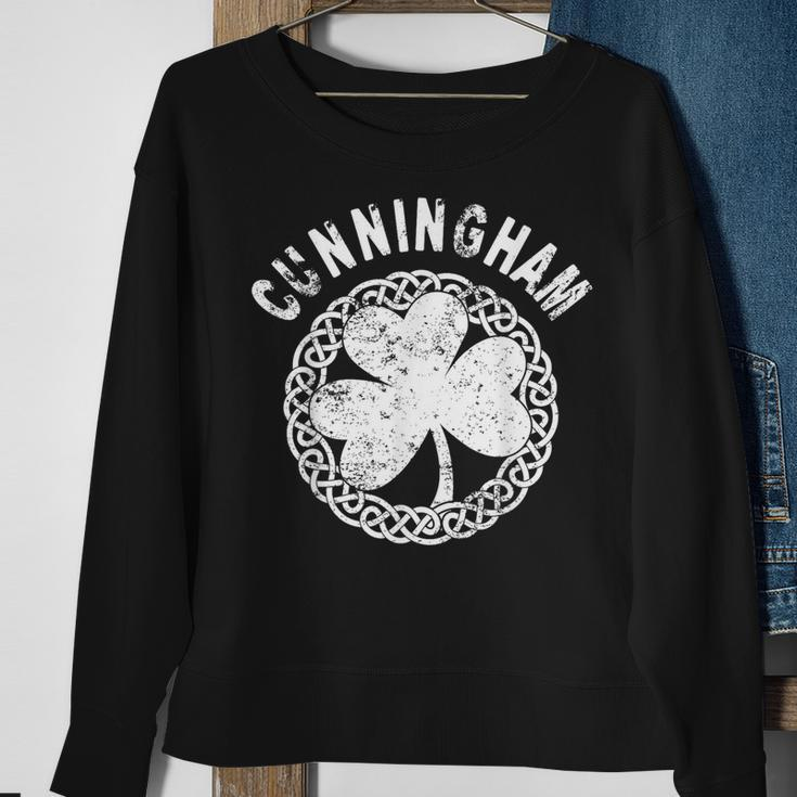 Celtic Theme Cunningham Irish Family Name Sweatshirt Gifts for Old Women