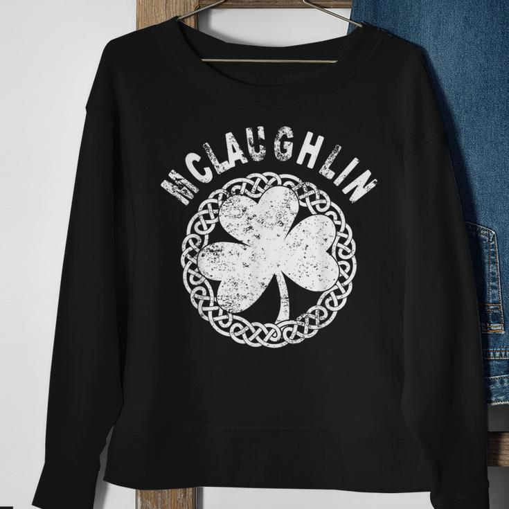 Celtic Theme Mclaughlin Irish Family Name Sweatshirt Gifts for Old Women