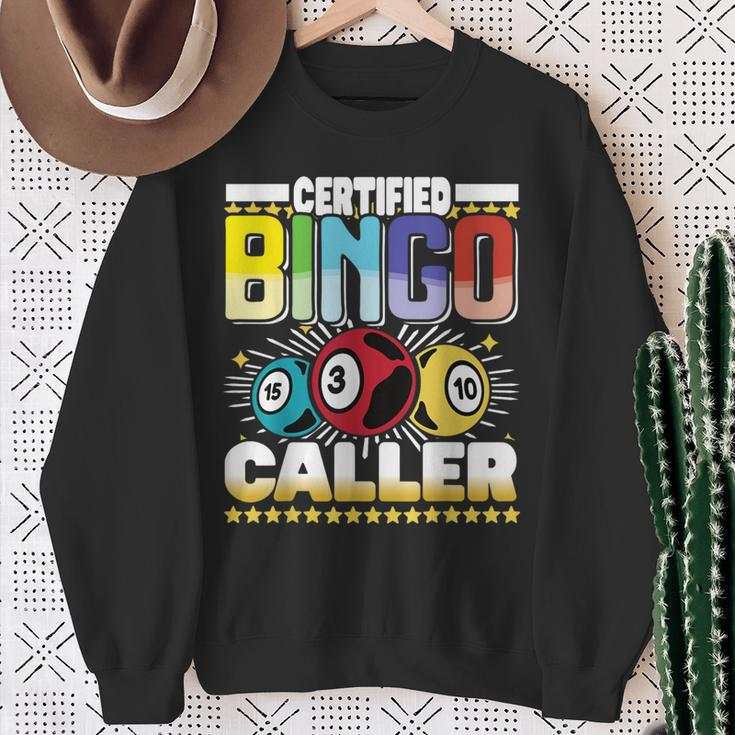 Certified Bingo Caller Bingo Player Gambling Bingo Sweatshirt Gifts for Old Women