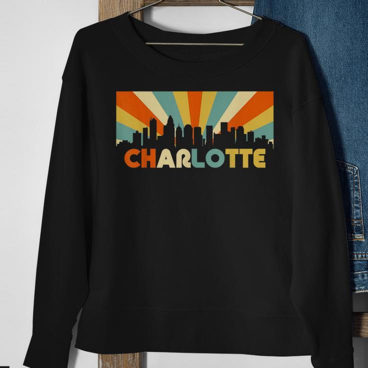 Charlotte City Retro Vintage Nc North Carolina 70S Sweatshirt Gifts for Old Women