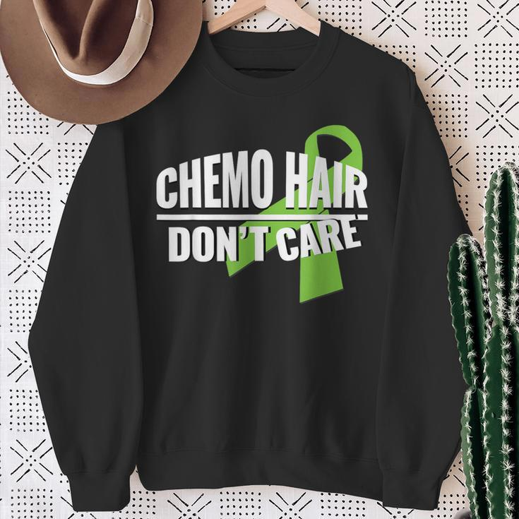 Chemo Hair Don't Care B Cell Lymphoma Cancer Sweatshirt Gifts for Old Women