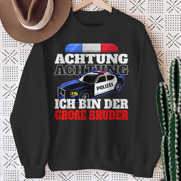 Children's Ich Bin Der Große Bruder Police Siblings Sweatshirt Geschenke für alte Frauen