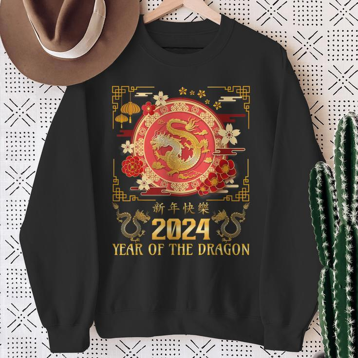 Chinese Dragon New Year 2024 Year Of The Dragon Christmas Sweatshirt Gifts for Old Women