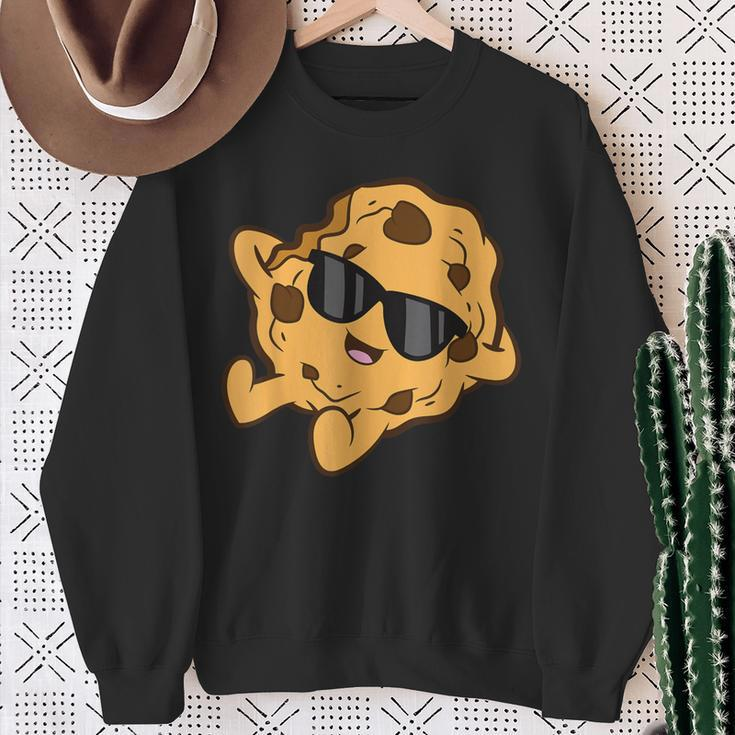 Chocolate Chip Cookie Relaxing Kawaii Cookie Sweatshirt Gifts for Old Women