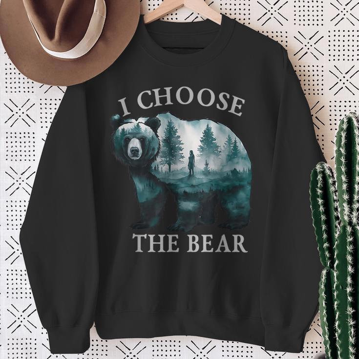 I Choose The Bear 2024 Bear In The Camp Trending Sweatshirt Gifts for Old Women