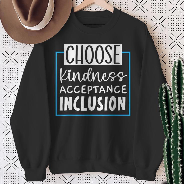 Choose Kindness Acceptance Inclusion Orange Day Sweatshirt Gifts for Old Women