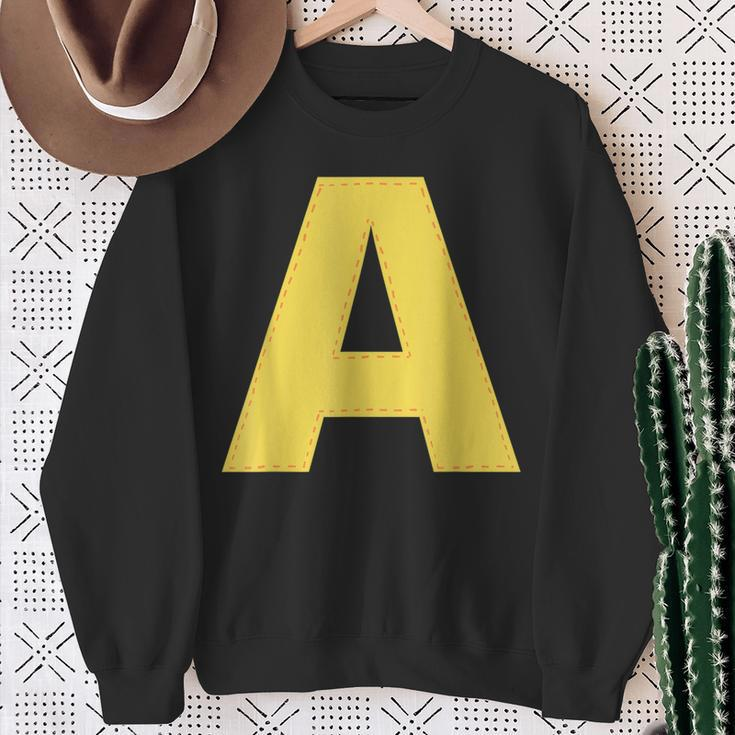 Christmas Chipmunks Costume Letter A Christmas Sweatshirt Gifts for Old Women