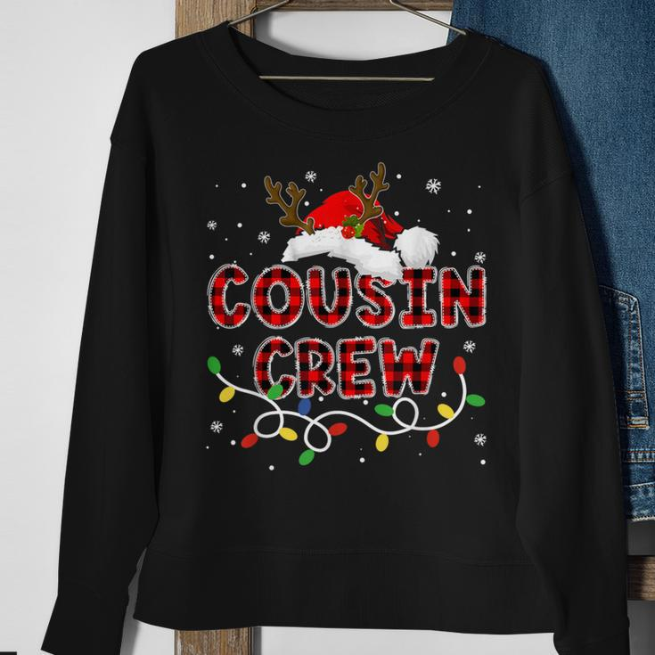 Christmas Cousin Crew Buffalo Plaid Family Xmas Pajamas Pjs Sweatshirt Gifts for Old Women