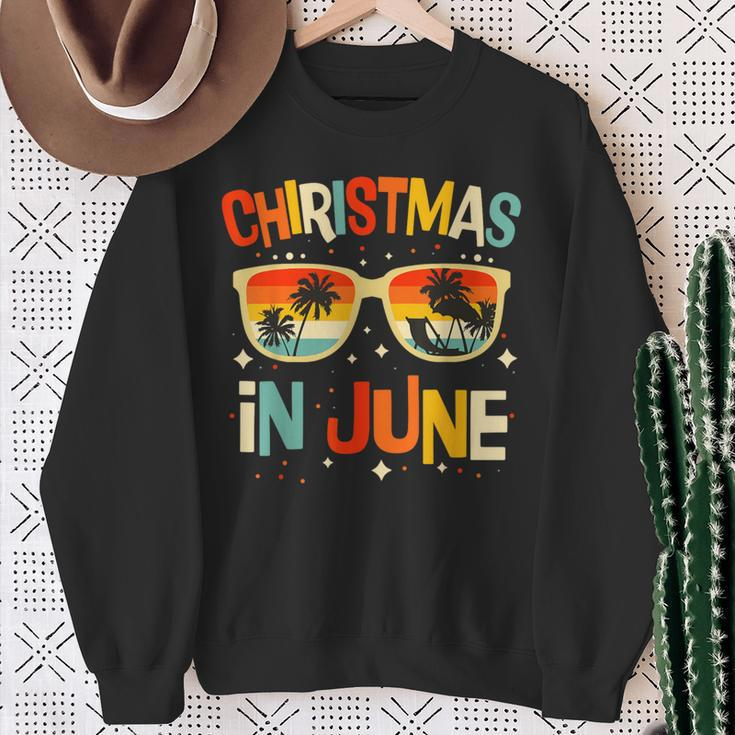 Christmas In June Sunglasses Summer Vacation Xmas Sweatshirt Gifts for Old Women