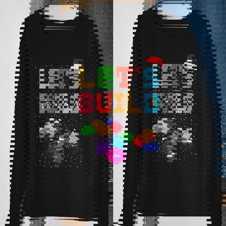 Christmas Let's Build Master Builder Block Brick Building Sweatshirt Gifts for Old Women