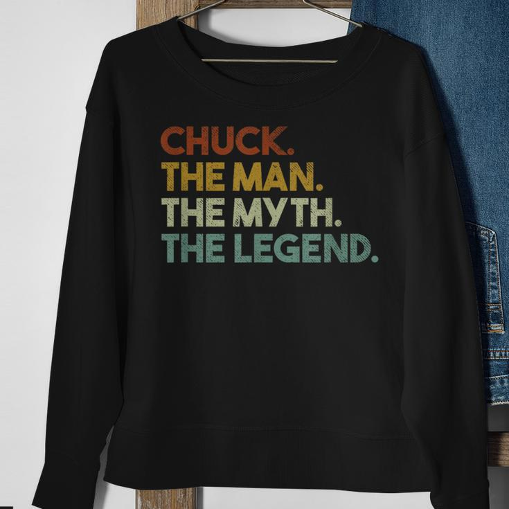 Chuck The Man The Myth The Legend Vintage Sweatshirt Gifts for Old Women