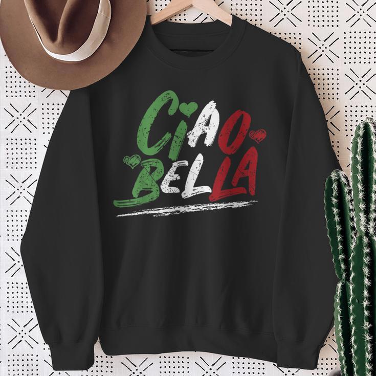 Ciao Bella Italy Flag Italian Sweatshirt Geschenke für alte Frauen