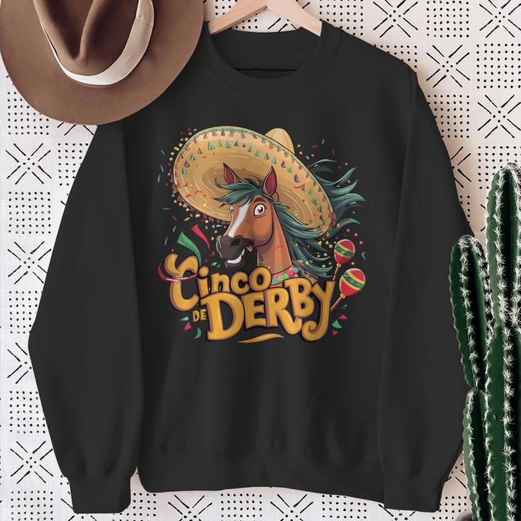 Cinco De Derby Derby Party Horse Sweatshirt Gifts for Old Women
