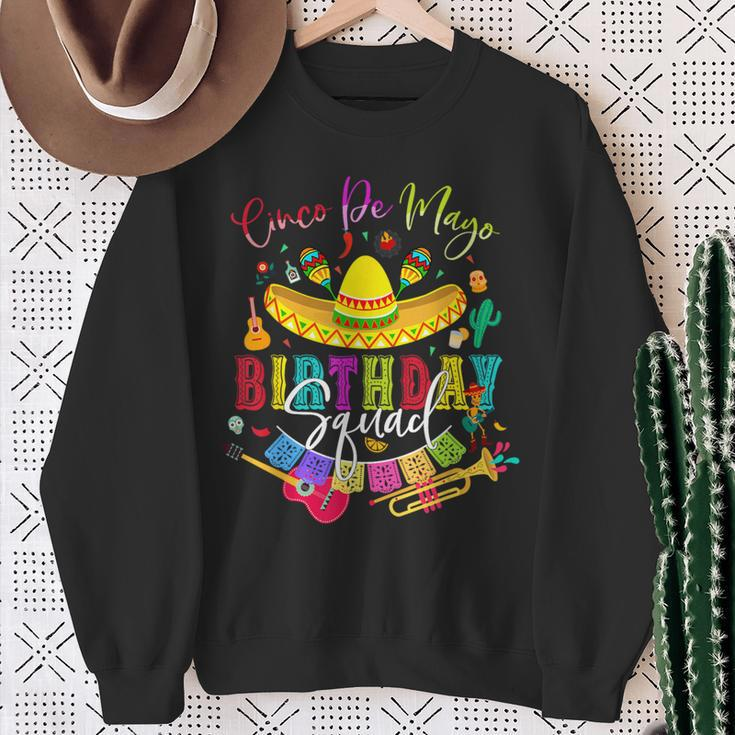 Cinco De Mayo Birthday Squad Cool Mexican Matching Family Sweatshirt Gifts for Old Women