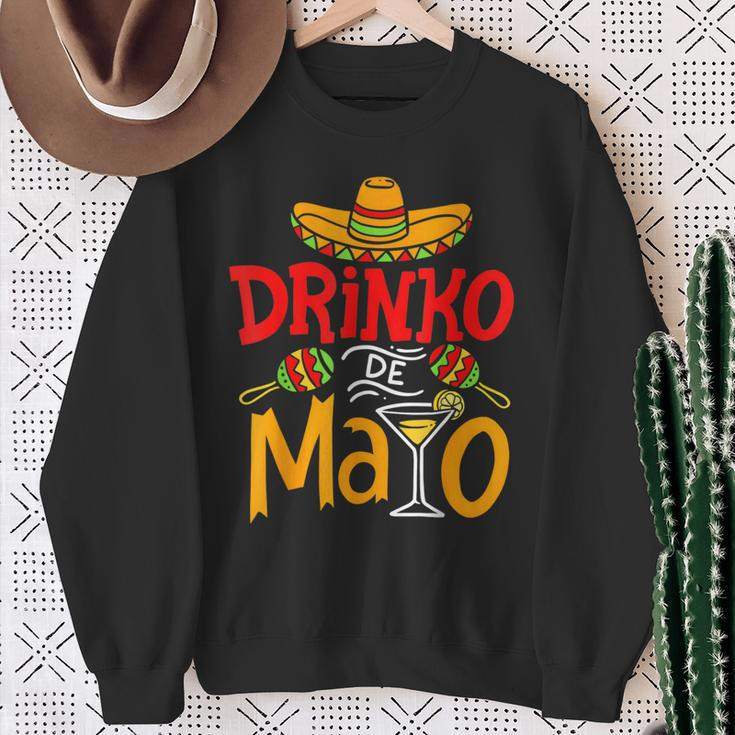 Cinco De Mayo Drinko De Mayo Mexican Fiesta Drinking Outfit Sweatshirt Gifts for Old Women