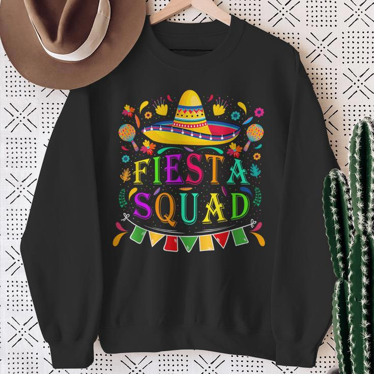 Cinco De Mayo Fiesta Squad Mexican Party Cinco De Mayo Squad Sweatshirt Gifts for Old Women
