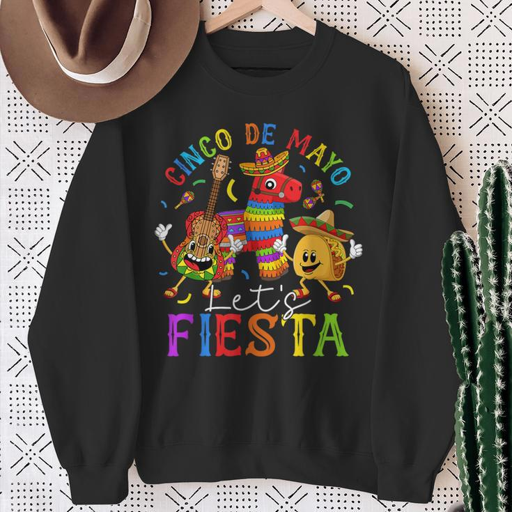 Cinco De Mayo Mexican Let's Fiesta Happy 5 De Mayo Sweatshirt Gifts for Old Women