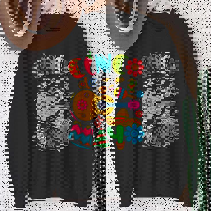 Cinco De Mayo Mexican Taco Guitar Fiesta Cinco De Mayo Sweatshirt Gifts for Old Women