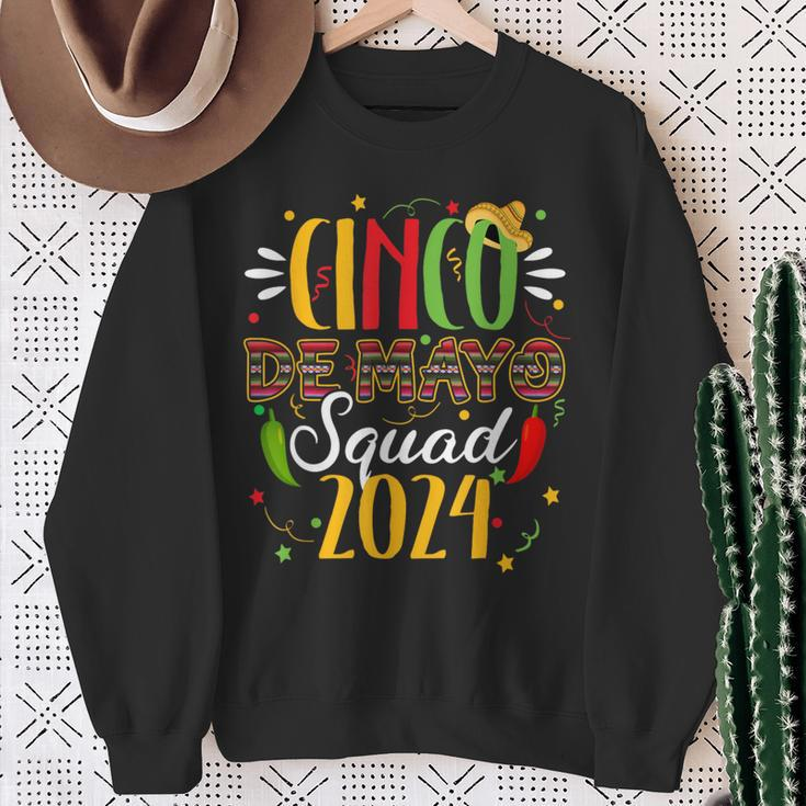 Cinco De Mayo Squad 2024 Family Matching Mexican Party Sweatshirt Gifts for Old Women