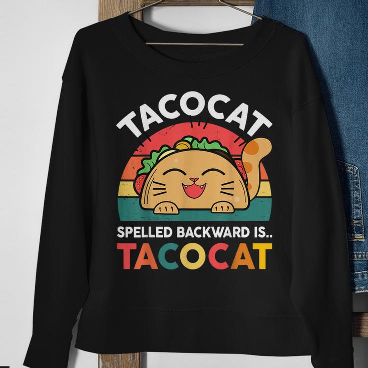 Cinco De Mayo Taco Ca Spelled Backward Tacocat Sweatshirt Gifts for Old Women