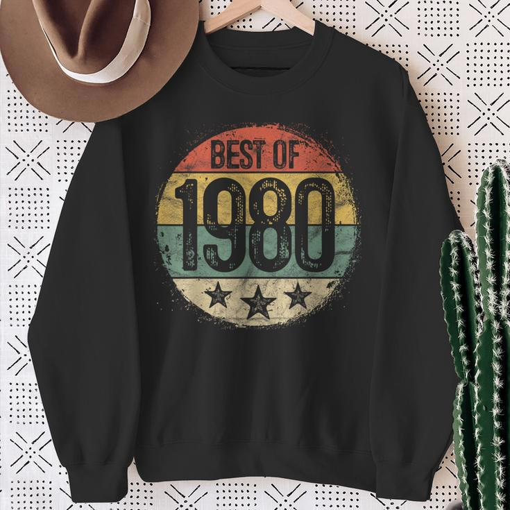 Circular Vintage Best Of 1980 44 Year Old 44Th Birthday Sweatshirt Gifts for Old Women
