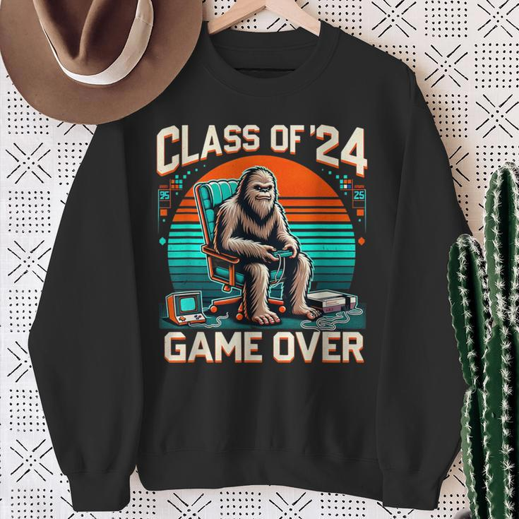 Class Of 2024 Graduation Seniors 24 Gamer Game Over Sweatshirt Gifts for Old Women