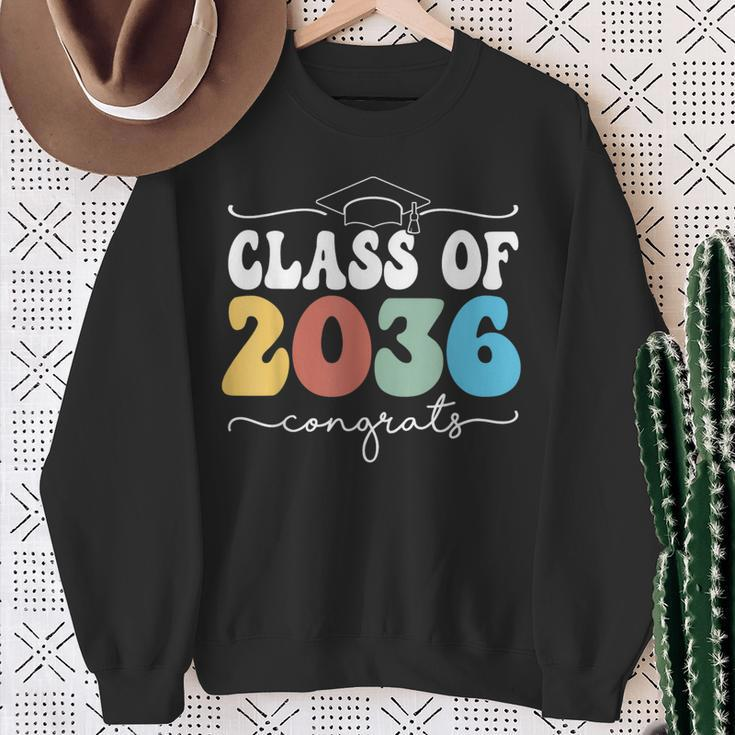 Class Of 2036 Kindergarten First Day Graduation Grow With Me Sweatshirt Gifts for Old Women