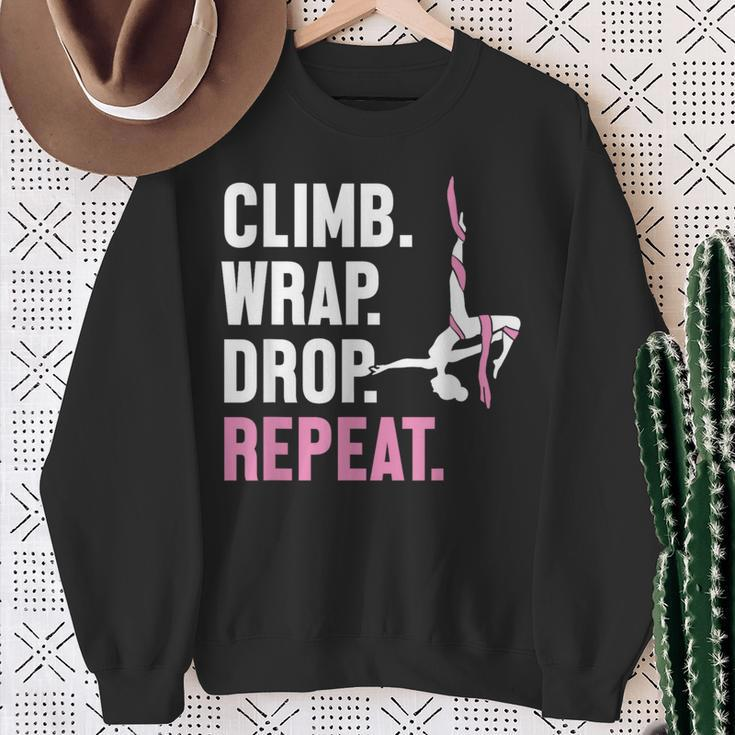 Climb Wrap Drop Repeat Aerial Yoga Aerialist Aerial Silks Sweatshirt Gifts for Old Women