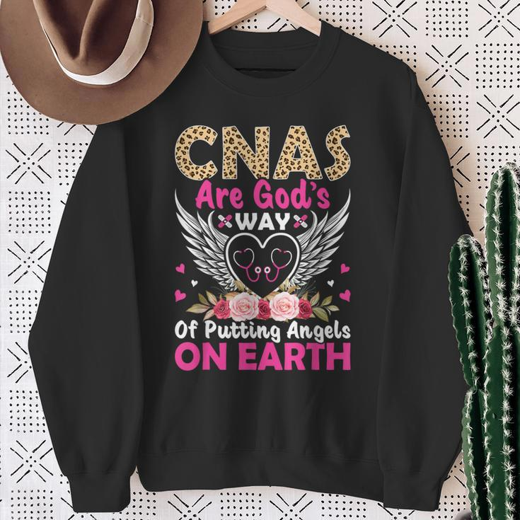 Cnas Are God's Way Of Putting Angels On Earth Sweatshirt Gifts for Old Women