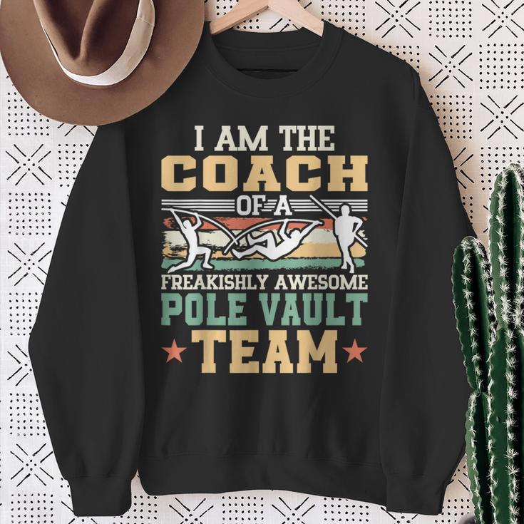 I Am The Coach Of A Freakishly Awesome Pole Vault Team Sweatshirt Gifts for Old Women