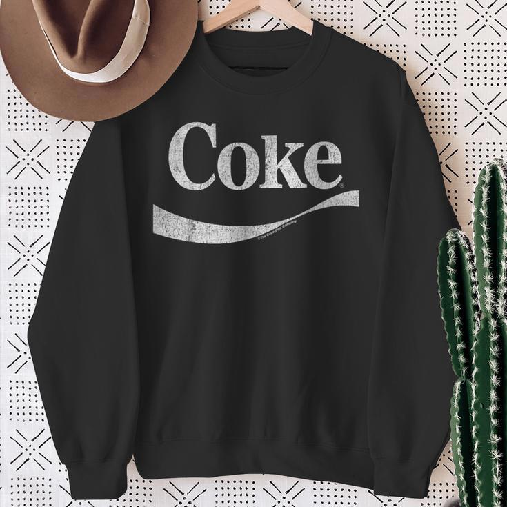 Coca-Cola Distressed Original Logo Sweatshirt Geschenke für alte Frauen