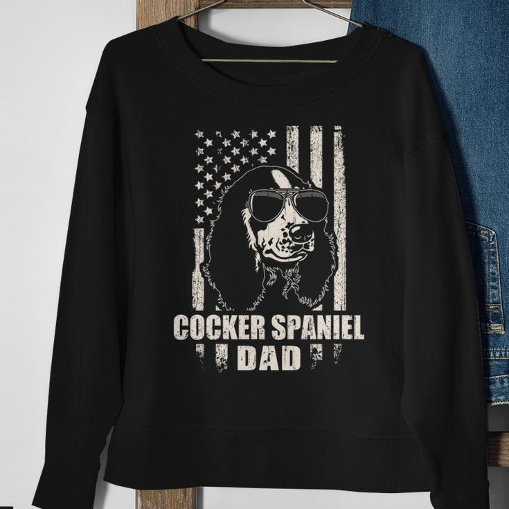 Cocker Spaniel Dad Cool Vintage Retro Proud American Sweatshirt Gifts for Old Women
