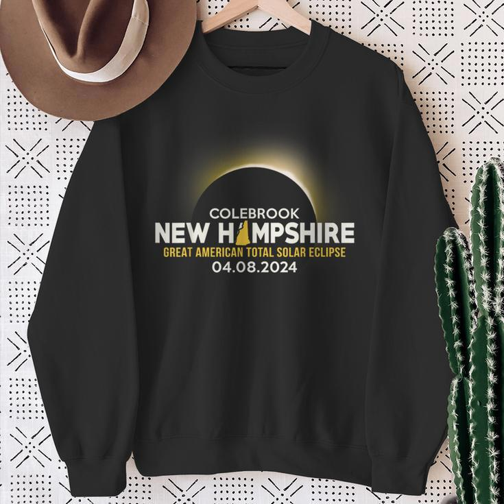 Colebrook New Hampshire Nh Total Solar Eclipse 2024 Sweatshirt Gifts for Old Women