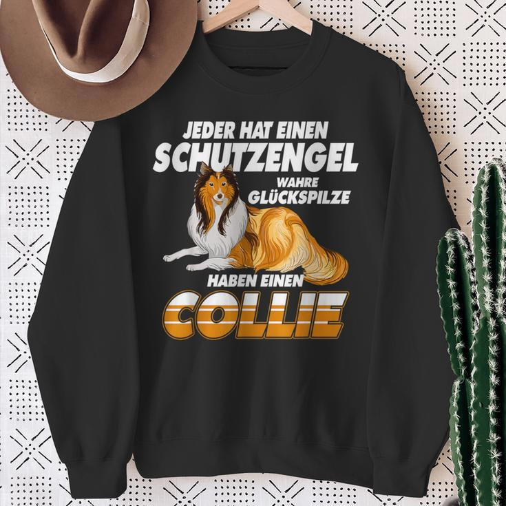 Collie Long Hair Guardian Angel Dog Sweatshirt Geschenke für alte Frauen