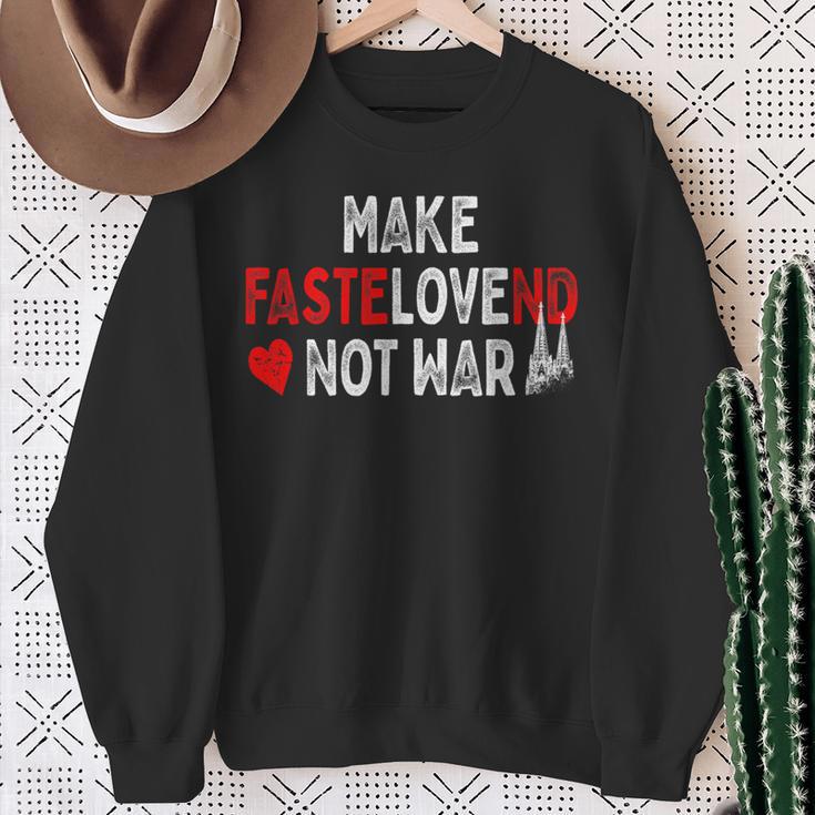 Cologne Carnival Make Fastelovend Not War Kölsch Alaaf Cologne S Sweatshirt Geschenke für alte Frauen