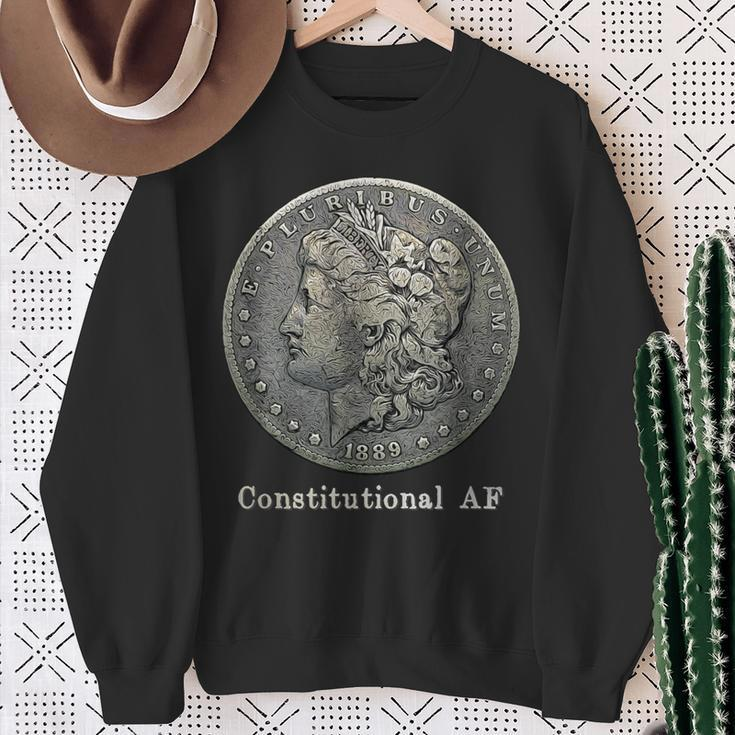 Constitutional Af Morgan Silver Dollar Stacker Sweatshirt Gifts for Old Women