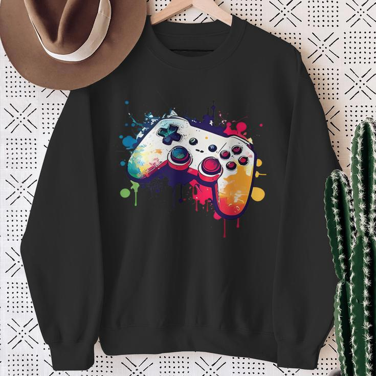 Control All The Things Video Game Controller Gamer Boys Men Sweatshirt Gifts for Old Women